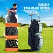 Golf Cart Bag with 14 Way Organizer Divider Top 36inch 11 Pockets Premium Nylon Cart Bag Durable Golf Bags with Handles & Dust Cover & Detachable Straps