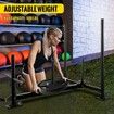 Fitness Sled 300Lbs Capacity Weight Training Sled Premium Iron with Black Powder Coat Speed Training Sled for Athletic Exercise and Speed Improvement