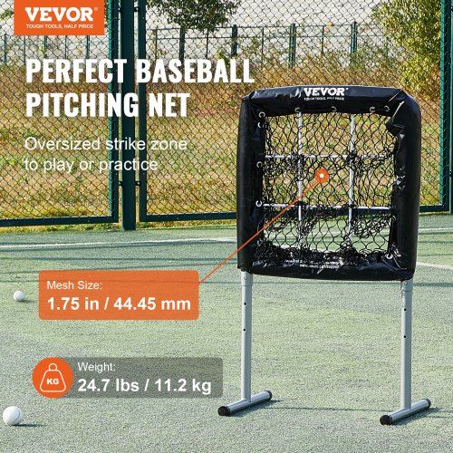 9 Hole Baseball Softball Pitching Net 9 Pocket Hitting Practice 28"x27"