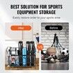 Golf Storage Garage Organizer 3 Golf Bag Stand Holder and Other Sports Equipment Storage Rack Rolling Ball Cart on Wheels Outdoor Sport Gear & Toy Storage