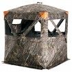 Hunting Blind 270 degree See Through Ground Blind 1-2 Person Pop Up Deer Blind with Carrying Bag Portable Resilient Hunting Tent 3 Horizontal Windows