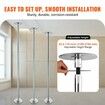 Professional Dancing Pole Spinning Static Dancing Pole Kit Portable Removable Pole 45mm Heavy-Duty Stainless Steel Pole Height Adjustable Fitness Pole