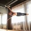 Professional Dancing Pole Spinning Static Dancing Pole Kit Portable Removable Pole 45mm Heavy-Duty Stainless Steel Pole Height Adjustable Fitness Pole
