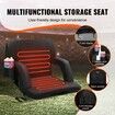 Double Heated Stadium Seat with Back Support 3 Level Heating Wide Bleacher Seat Folding Portable Padded Reclining Chair with Hook Pocket Cupholder (2 Set)