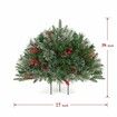 Prelit Planter Bushes,2025 Holiday Planter Filler,Prelit Planter Bushes Christmas,Topsworth Prelit Planter Bushes with Led Lights & Red Berries (2pcs)