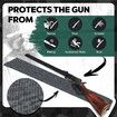 6pcs Gun Socks Shotgun Cases Rifle Sleeves 132x15cm Pistol Airsoft Handgun Storage Protector Silicone Treated Knit Fabric with Drawing Closure Grey