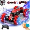 Remote Control Car with Cool Light, Spray Drift Hand Controlled Car, 2.4Ghz Rechargeable RC Car, Birthday Gifts for Boys 6-12 (Red and Black)