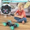 Gesture Sensing Remote Control Stunt Car Toys, 2.4gHz 4WD Hand Controlled 360 Degree Rotating Transform Drift Car Birthday Gift for Kids (Blue)