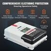 20A MPPT Solar Charge Controller Auto DC Input Solar Panel Regulator Charger w/ LCD Display Temperature Sensor Cable for Sealed(AGM) Gel Flooded & Lithium