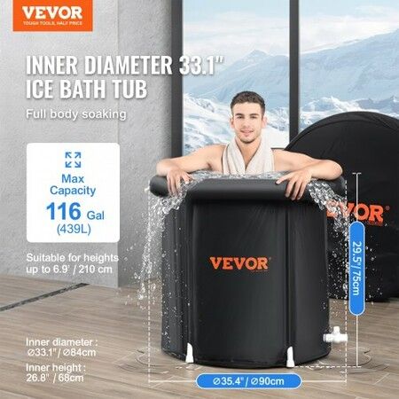 Ice Bath Tub for Athlete Cold Water  Plunge Tub Inflatable Bathtub