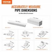 Mini Split Line Set Cover 76.2mm W 5400mm L PVC Decorative Pipe Line Cover For Air Conditioner with 10 Straight Ducts & Full Components  Paintable