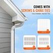 Mini Split Line Set Cover 76.2mm W 5400mm L PVC Decorative Pipe Line Cover For Air Conditioner with 10 Straight Ducts & Full Components  Paintable
