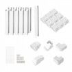 Mini Split Line Set Cover 76.2mm W 5400mm L PVC Decorative Pipe Line Cover For Air Conditioner with 10 Straight Ducts & Full Components  Paintable