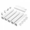 Mini Split Line Set Cover 76.2mm W 3110mm L PVC Decorative Pipe Line Cover For Air Conditioner with 5 Straight Ducts & Full Components Paintable