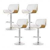 Artiss 4x Bar Stools Adjustable Leather Chairs