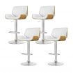 Artiss 4x Bar Stools Adjustable Leather Chairs