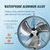 Shutter Exhaust Fan 254 mm High-speed 1400RPM 753 CFM Aluminum Wall Mount Attic Fan with AC-motor Ventilation and Cooling