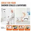 Shower Chair Shower Seat with Back Adjustable Height Shower Stool Shower Chair for Inside Shower Bathtub Non-slip Bathroom Bench Bath Chair 158.8 kg