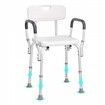 Shower Chair Shower Seat with Back Adjustable Height Shower Stool Shower Chair for Inside Shower Bathtub Non-slip Bathroom Bench Bath Chair 158.8 kg