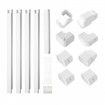 Mini Split Line Set Cover 76.2mm W 5350mm L PVC Decorative Pipe Line Cover For Air Conditioner with 4 Straight Ducts & Full Components Paintable