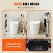 Toilet Safety Rail Folding Toilet Seat Frame Adjustable Width & Height Fit Most Toilets Supports 136kg Stand Alone Toilet Handles Grab Bars with Padded Arm