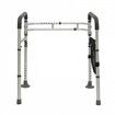 Toilet Safety Rail Folding Toilet Seat Frame Adjustable Width & Height Fit Most Toilets Supports 136kg Stand Alone Toilet Handles Grab Bars with Padded Arm