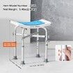 Shower Chair Adjustable Height Shower Stool with Crossbar Support Shower Seat for Inside Shower or Tub Non-Slip Bench Bathtub Stool Seat 226.8 kg Capacity