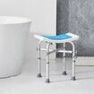 Shower Chair Adjustable Height Shower Stool with Crossbar Support Shower Seat for Inside Shower or Tub Non-Slip Bench Bathtub Stool Seat 226.8 kg Capacity