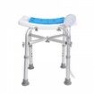 Shower Chair Adjustable Height Shower Stool with Crossbar Support Shower Seat for Inside Shower or Tub Non-Slip Bench Bathtub Stool Seat 226.8 kg Capacity