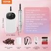 Electric Rechargeable Nail Drill 35000RPM Portable Cordless Nail E File Machine LCD-Display Acrylic Gel Grinder Tool with 6 Bits and 50PCS Sanding Bands