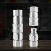 1/2" Flat Face Hydraulic Couplers 1/2" NPT Skid Steer Couplers 2 Dust Caps
