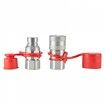 1/2" Flat Face Hydraulic Couplers 1/2" NPT Skid Steer Couplers 2 Dust Caps