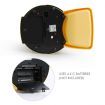 Automatic Pet Feeder with Recordable Message and Built-In Microphone - Yellow