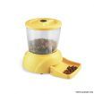 Automatic Pet Feeder with Recordable Message and Built-In Microphone - Yellow