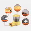 Automatic Pet Feeder with Recordable Message and Built-In Microphone - Yellow