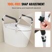 Toilet Safety Rail 136 kg Capacity Toilet Seat Frame Adjustable Width Fit Most Toilets Easy Installation Toilet Handles Grab Bars with Padded Armrests