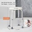 Shower Chair for Inside Shower Adjustable Height Shower Stool Non-Slip Bench Bathtub Seat Stool for Elderly Disabled Adults Handicap 300 lbs Capacity