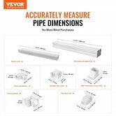 Mini Split Line Set Cover 76.2mm W 4830mm L PVC Decorative Pipe Line Cover For Air Conditioner with 4 Straight Ducts & Full Components Paintable