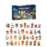 Christmas Advent Calendar 24 Days Building Blocks Toy Figures, Including 24 Random Figures Christmas Toys for Boys Girls Age 3 Up, B