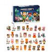 Christmas Advent Calendar 24 Days Building Blocks Toy Figures, Including 24 Random Figures Christmas Toys for Boys Girls Age 3 Up, B