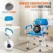 Swivel Shower Chair 360 Degree Adjustable Shower Seat with Pivoting Arms & Padded Bath Seat for Inside Shower or Tub Non-Slip Rotating Bathtub Chair