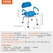 Swivel Shower Chair 360 Degree Adjustable Shower Seat with Pivoting Arms & Padded Bath Seat for Inside Shower or Tub Non-Slip Rotating Bathtub Chair