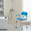 Swivel Shower Chair 360 Degree Adjustable Shower Seat with Pivoting Arms & Padded Bath Seat for Inside Shower or Tub Non-Slip Rotating Bathtub Chair
