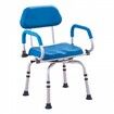 Swivel Shower Chair 360 Degree Adjustable Shower Seat with Pivoting Arms & Padded Bath Seat for Inside Shower or Tub Non-Slip Rotating Bathtub Chair