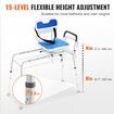 Sliding Tub Transfer Bench Shower Chair with 360 Degree Swivel Seat 400LBS