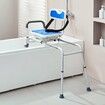 Sliding Tub Transfer Bench Shower Chair with 360 Degree Swivel Seat 400LBS