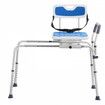 Sliding Tub Transfer Bench Shower Chair with 360 Degree Swivel Seat 400LBS