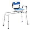 Sliding Tub Transfer Bench Shower Chair with 360 Degree Swivel Seat 400LBS