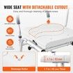 Sliding Tub Transfer Bench Shower Chair & Cut-Out Seat Reversible Backrest