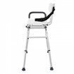 Sliding Tub Transfer Bench Shower Chair & Cut-Out Seat Reversible Backrest